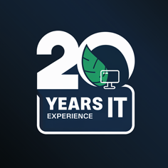 20 years of IT experience badge