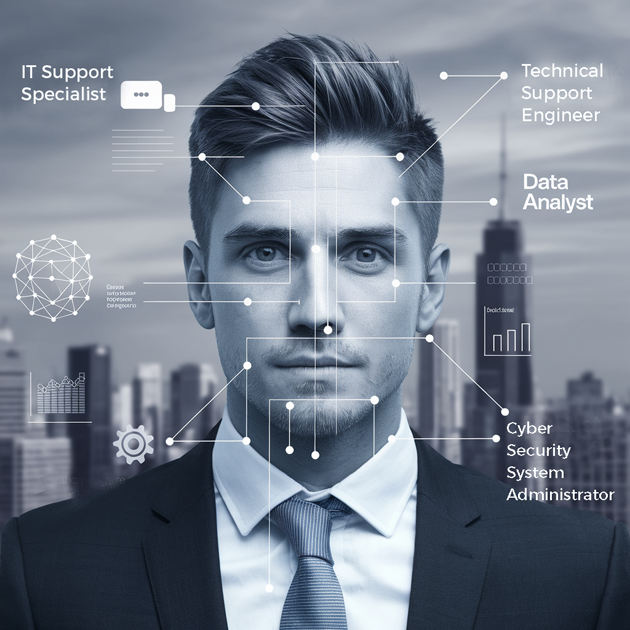 IT Support Specialist, Data Analyst, and Cybersecurity career opportunities